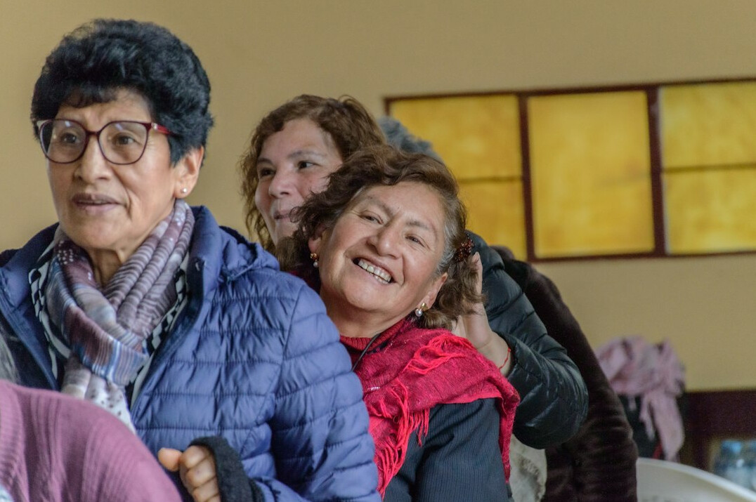 group of elderly people smiling