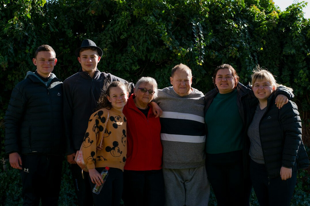 group of elderly people smiling